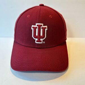 Indiana Hoosiers New Era 39Thirty Hat Cap‎ Men's Small-Medium FlexFit Maroon IU